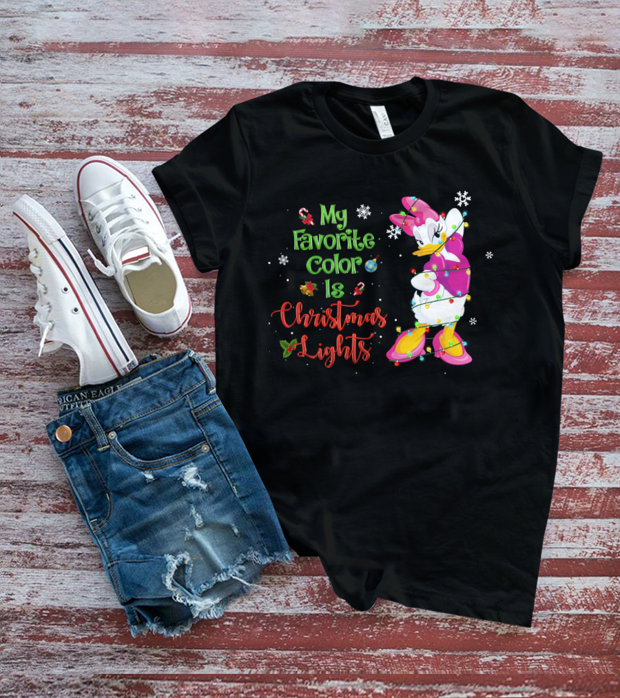 My Favorite Color Is Christmas Lights Daisy T-Shirt