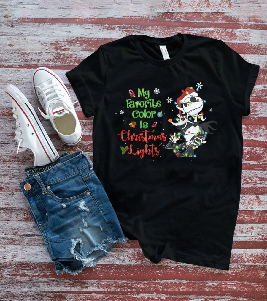 My Favorite Color Is Christmas Lights Jack Skellington T-Shirt