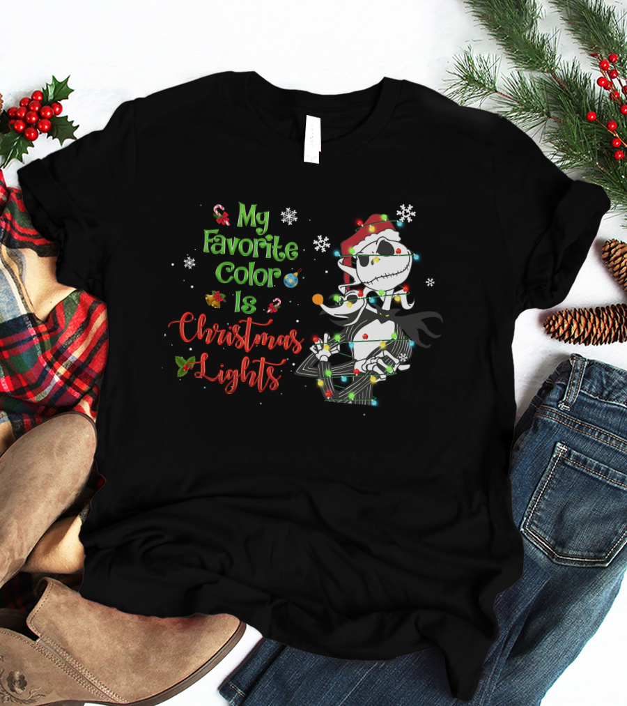 My Favorite Color Is Christmas Lights Jack Skellington T-Shirt