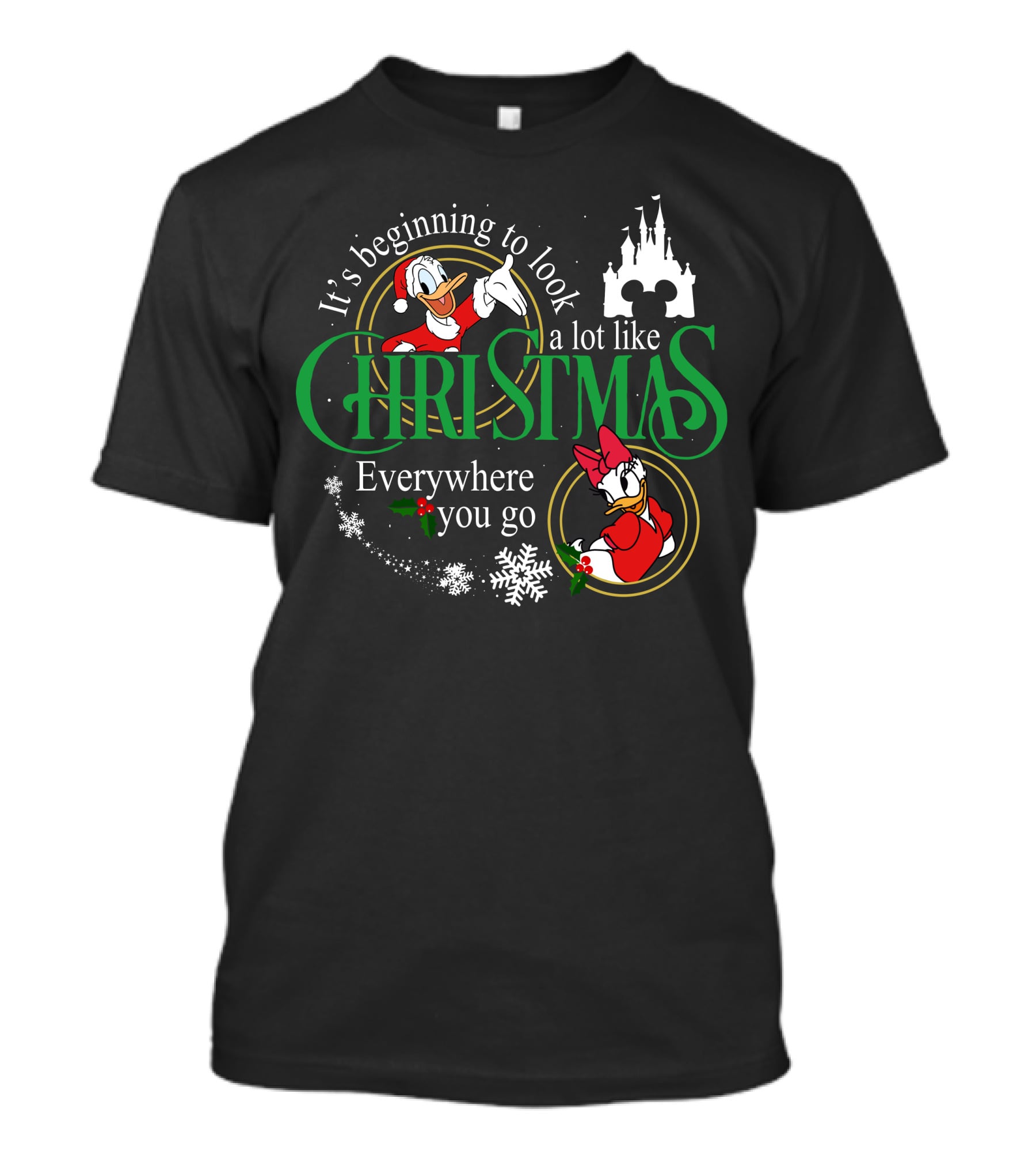 It's Beginning To Look A Lot Like Christmas Everywhere You Go Donald Daisy T-Shirt