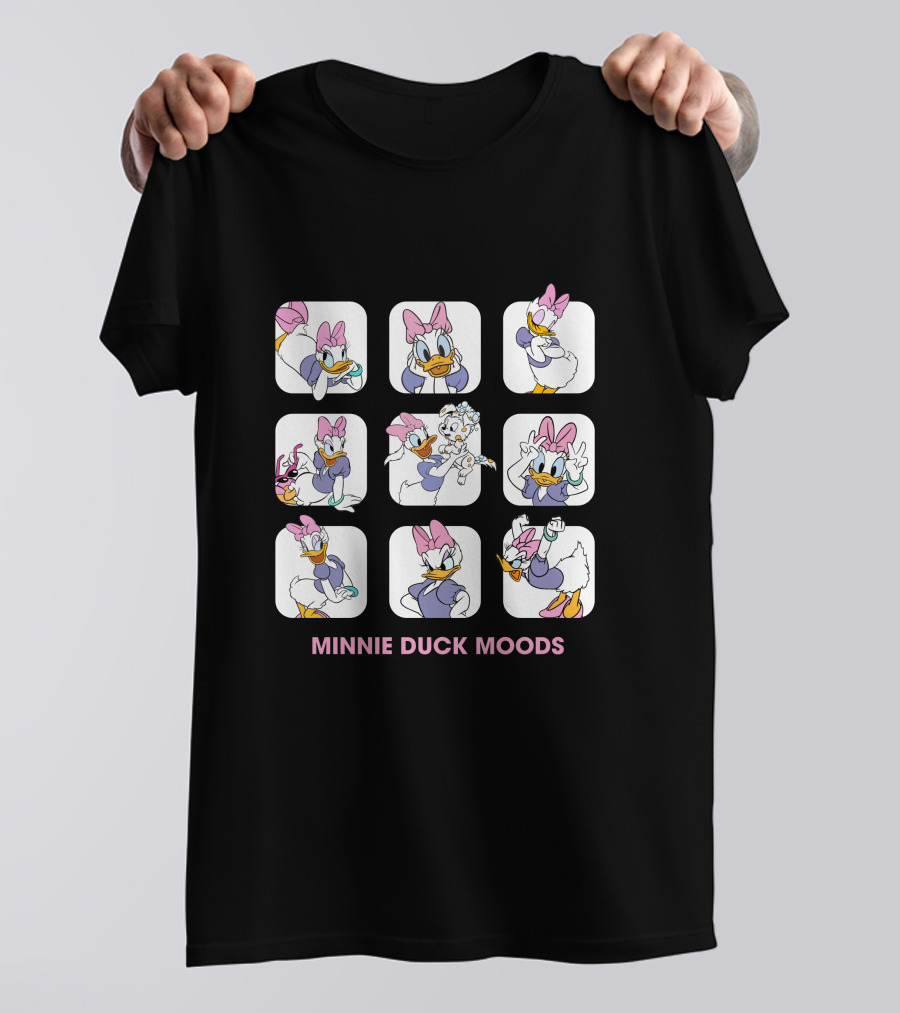 Minnie Duck Moods Daisy Cartoon Expressions T-Shirt