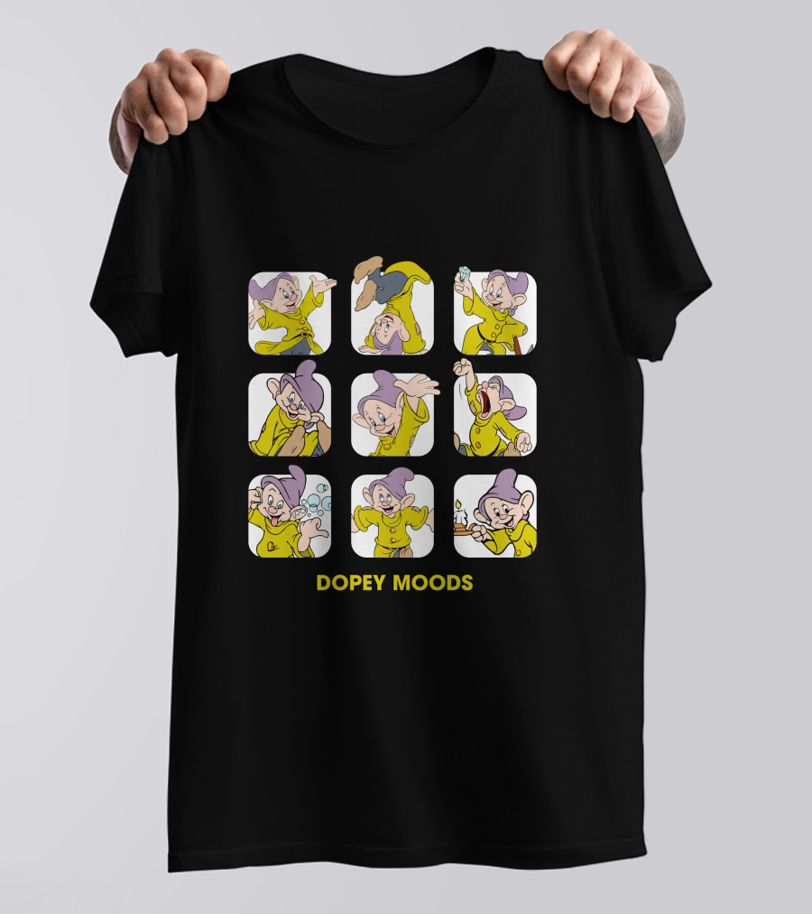 Dopey Moods Nine Expressions Disney Character T-Shirt