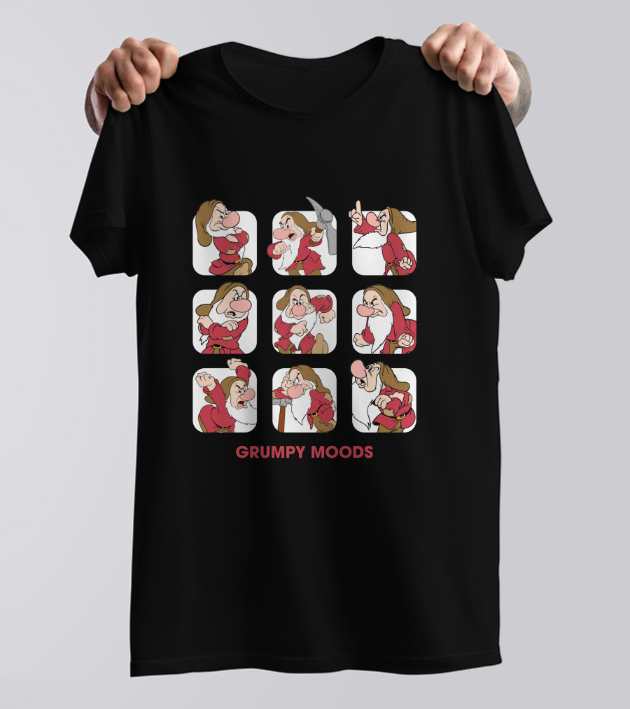 Grumpy Moods Snow White Character Expressions T-Shirt