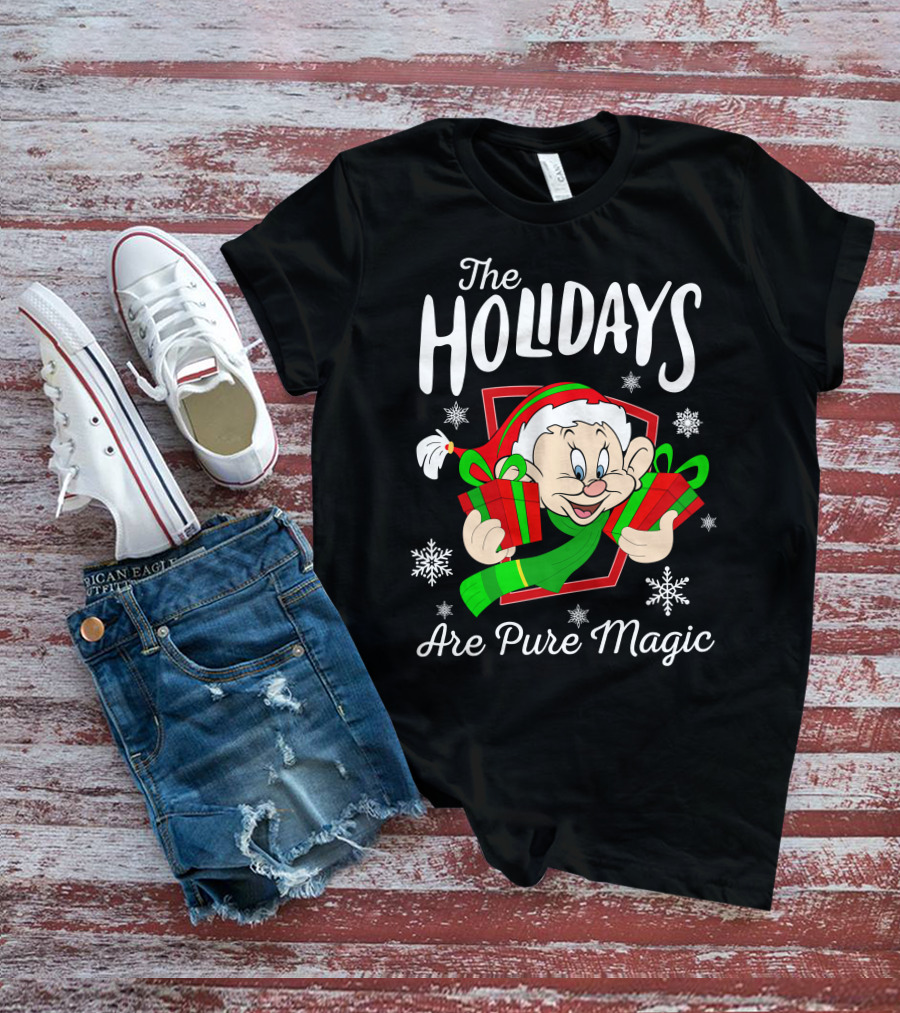 The Holidays Are Pure Magic Dopey Christmas Snowflakes T-Shirt