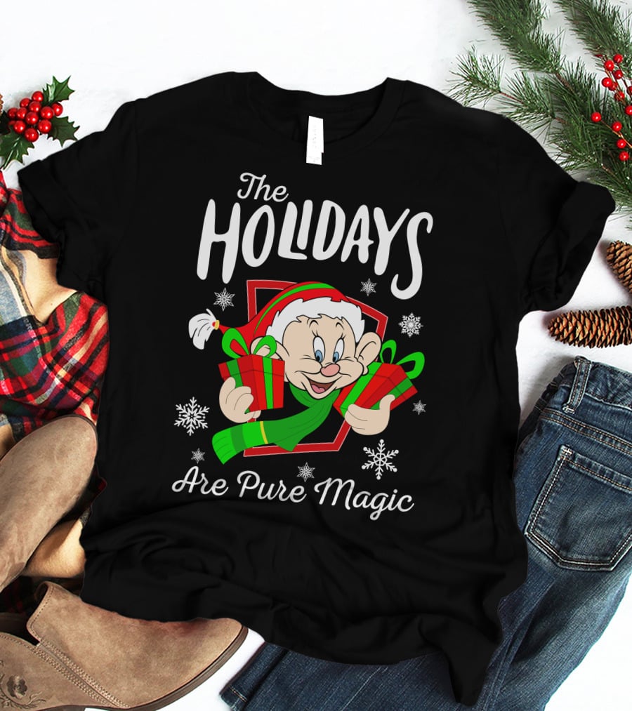 The Holidays Are Pure Magic Dopey Christmas Snowflakes T-Shirt