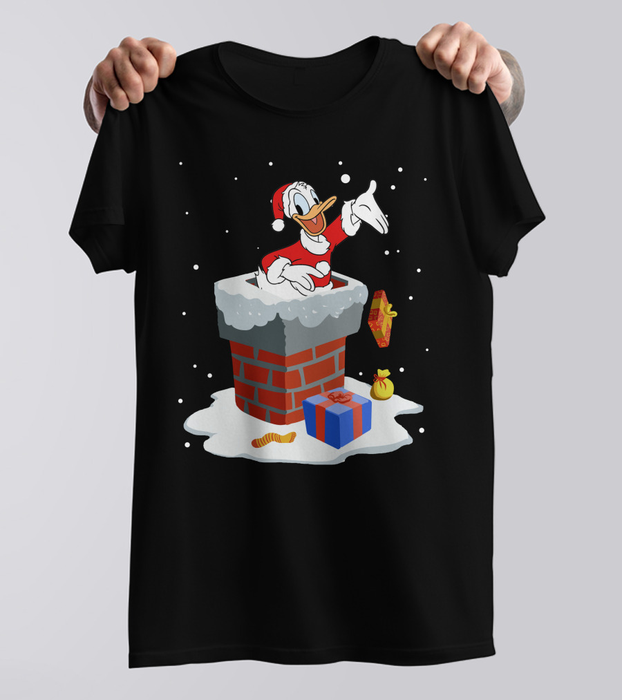 Santa Donald Chimney Christmas Presents T-Shirt