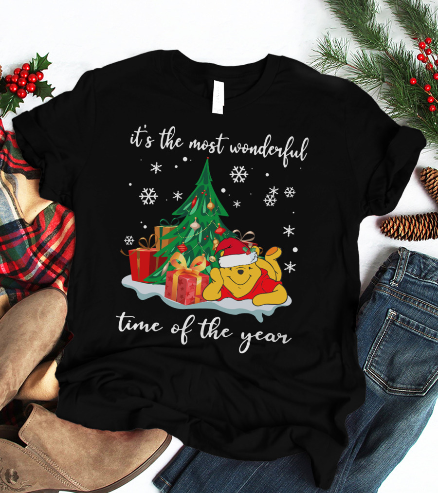 It's The Most Wonderful Time Of The Year Christmas Pooh T-Shirt