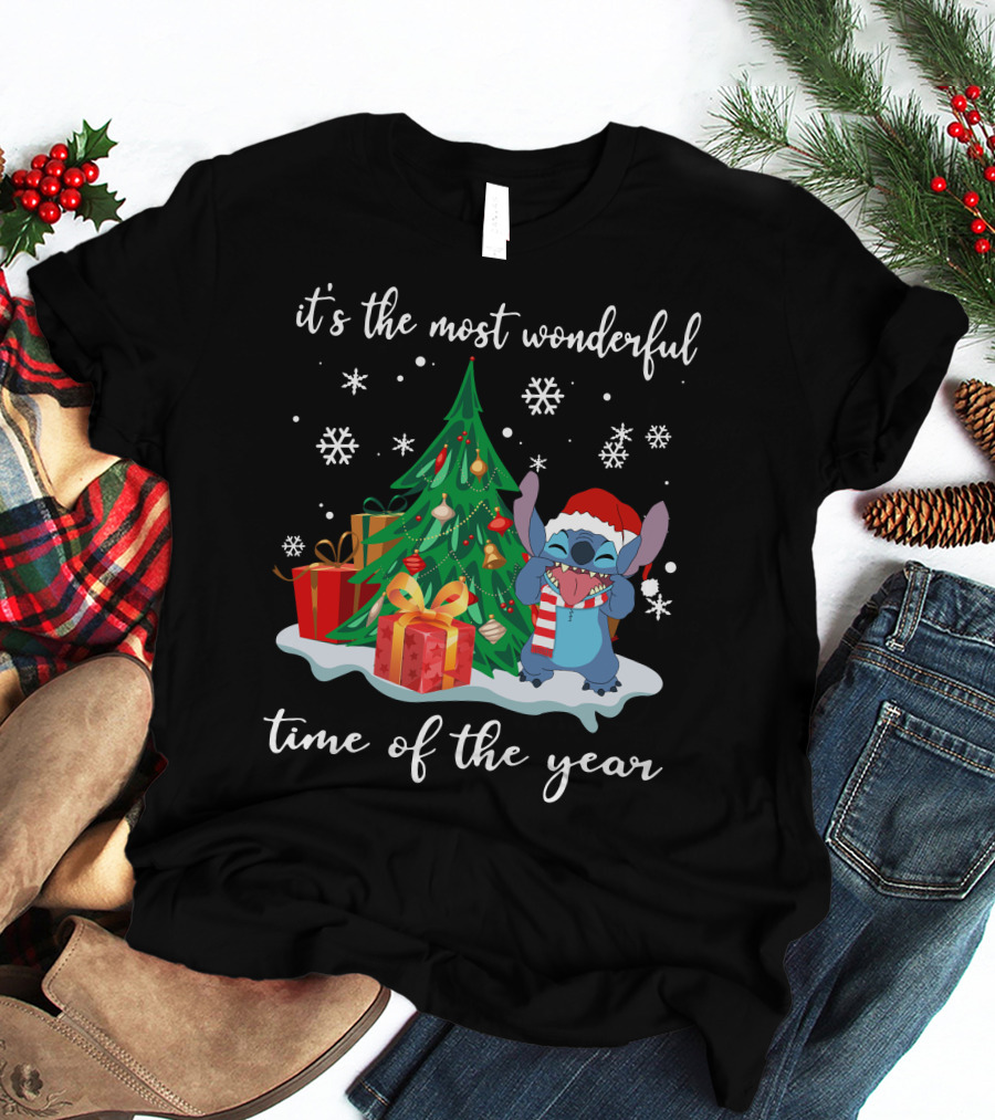 It's The Most Wonderful Time Of The Year Christmas Stitch T-Shirt