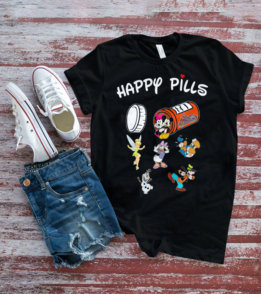 Happy Pills Mickey & Friends Disney Characters T-Shirt