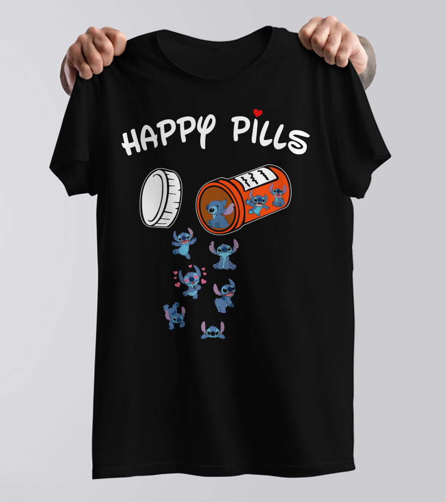 Happy Pills Stitch Capsule Fun Characters T-Shirt