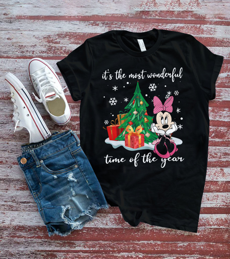 It's The Most Wonderful Time Of The Year Minnie Christmas Tree T-Shirt