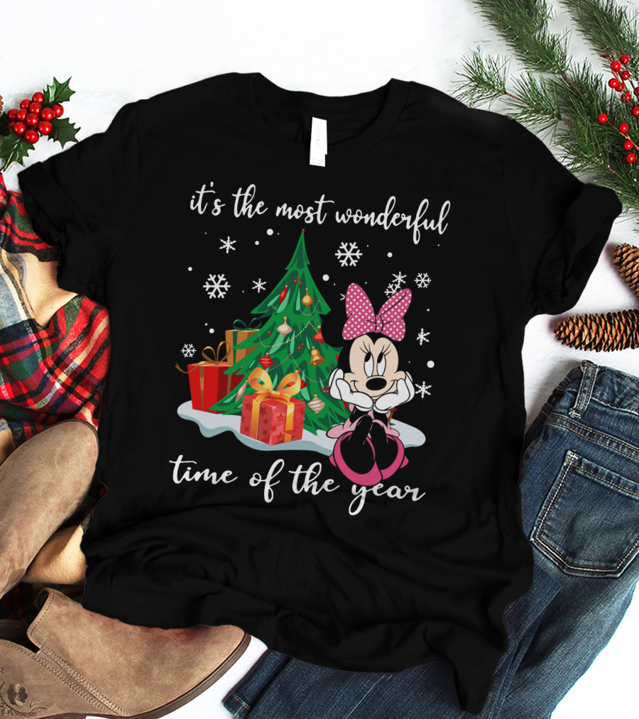 It's The Most Wonderful Time Of The Year Minnie Christmas Tree T-Shirt