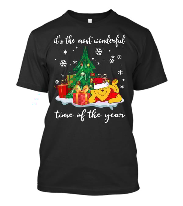 It's The Most Wonderful Time Of The Year Pooh Christmas Tree And Gifts T-Shirt