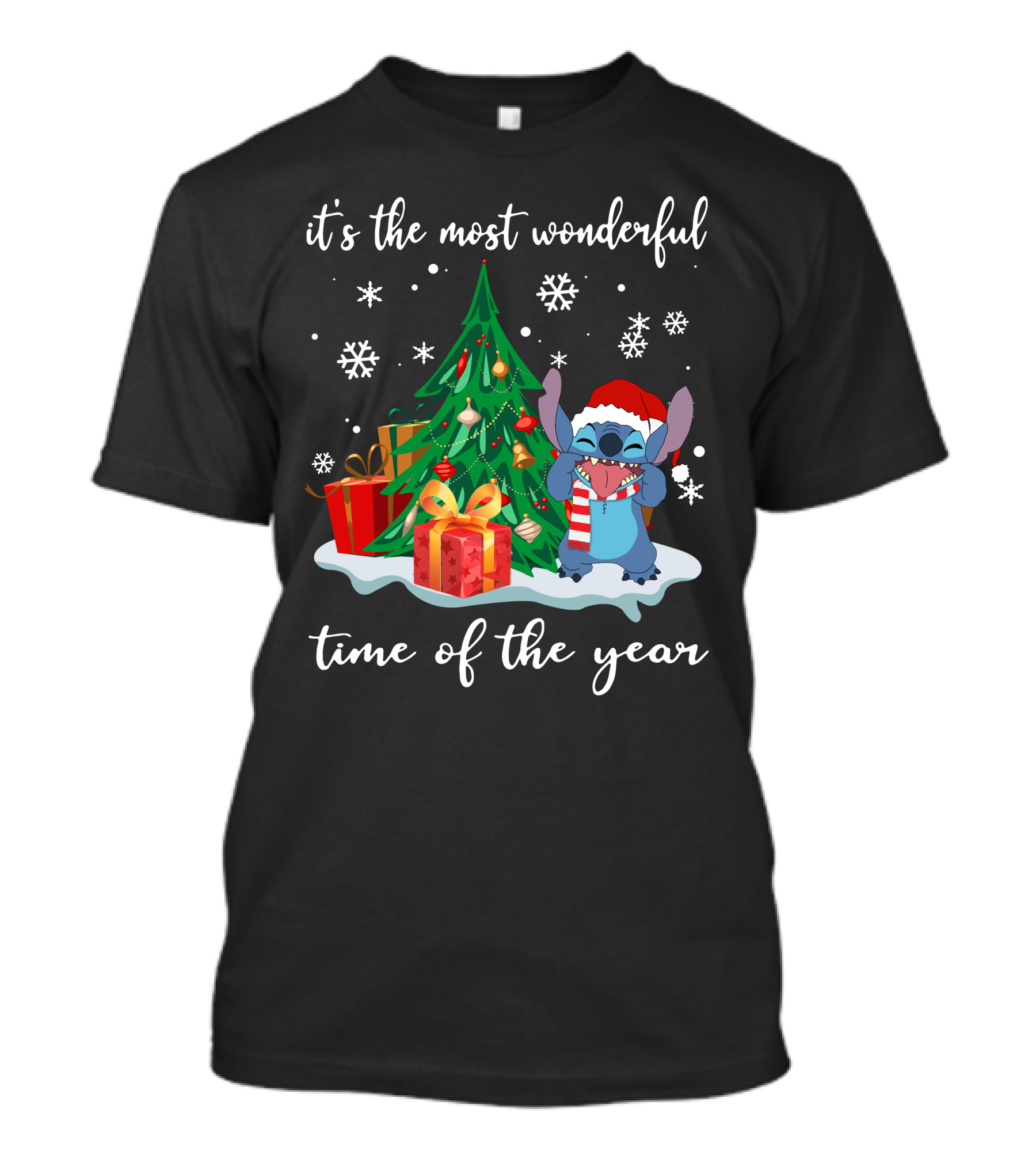 It's The Most Wonderful Time Of The Year Stitch Christmas Tree And Presents T-Shirt