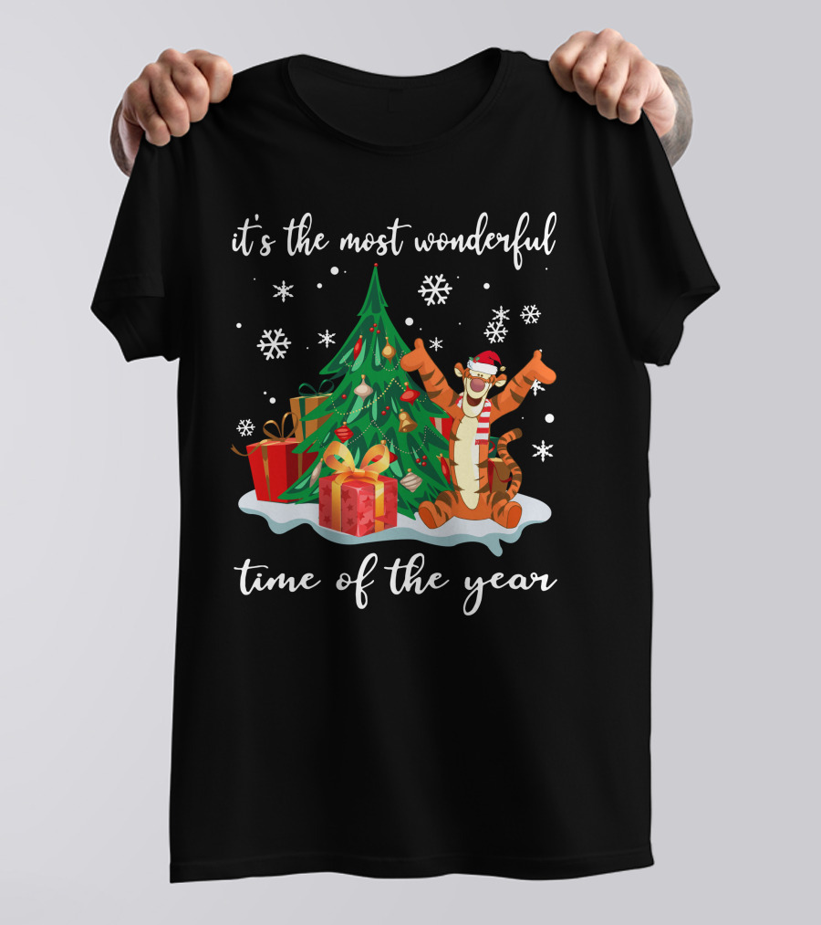 It's The Most Wonderful Time Of The Year Tigger Christmas Tree Celebration T-Shirt