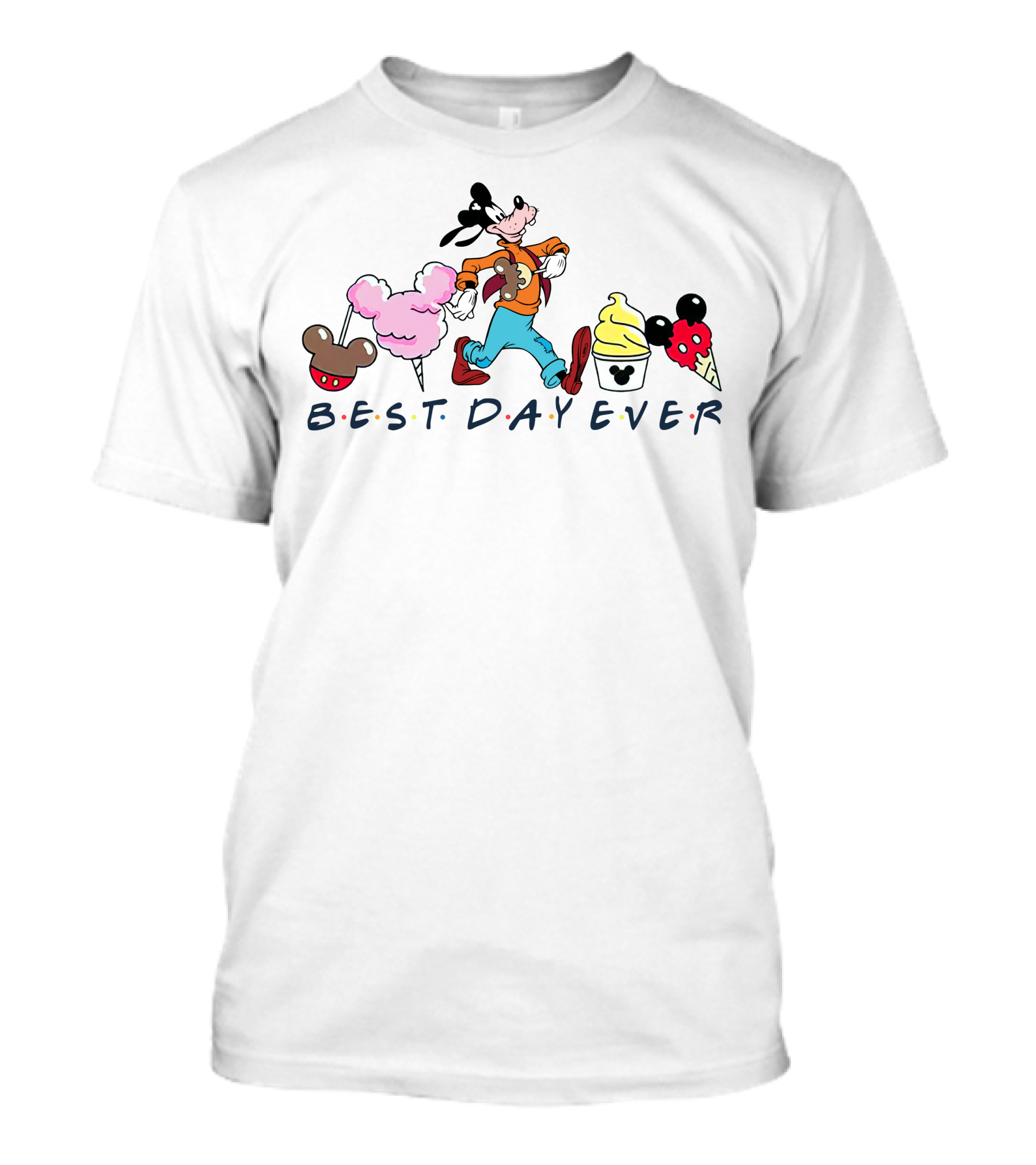 Goofy Best Day Ever Disney Mickey Ice Cream Cotton Candy T-Shirt