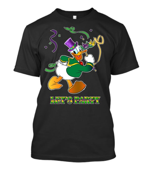 Donald Let's Party Mardi Gras Celebration T-Shirt