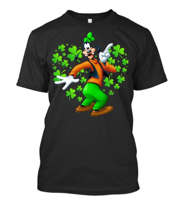 Goofy St. Patrick's Day Shamrock Celebration T-Shirt