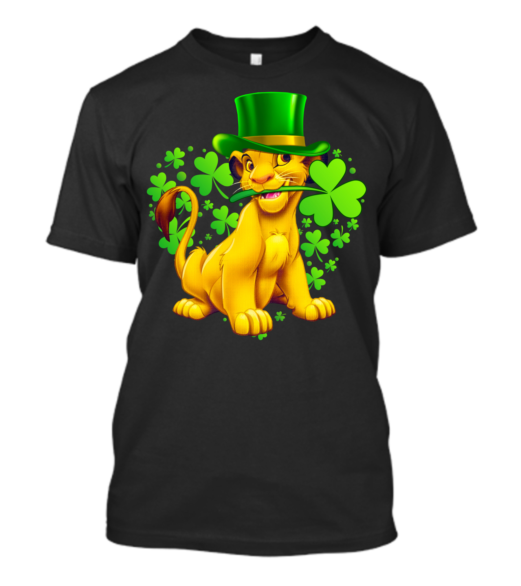 Simba Green Hat Shamrock Heart T-Shirt