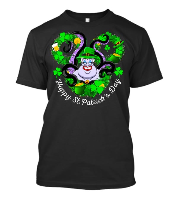Ursula Happy St. Patrick's Day Clover Coins And Tentacles T-Shirt