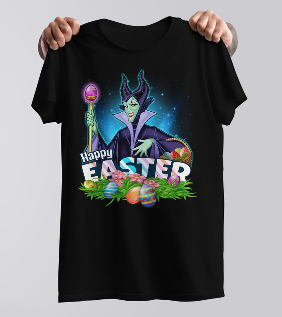 Maleficent Happy Easter Basket And Eggs T-Shirt