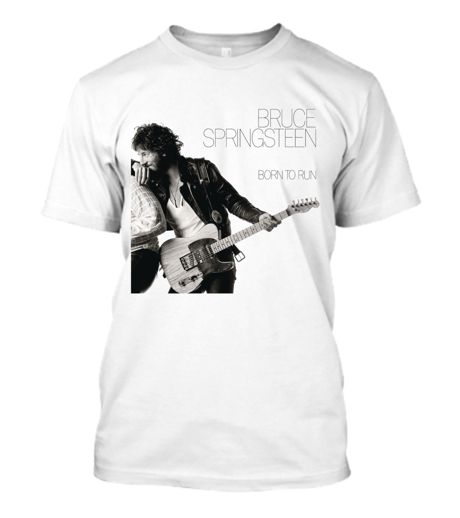 Bruce Springsteen Born To Run Double Sided Retro Music Iconography T-Shirt