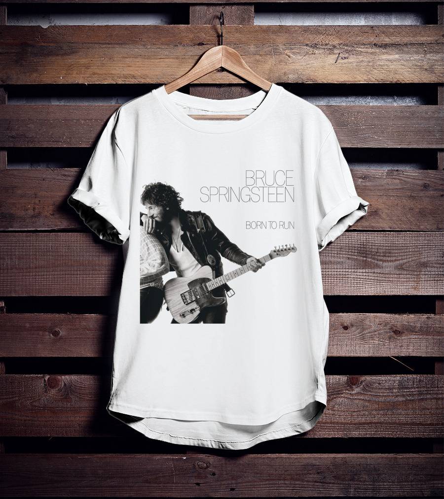 Bruce Springsteen Born To Run Double Sided Retro Music Iconography T-Shirt