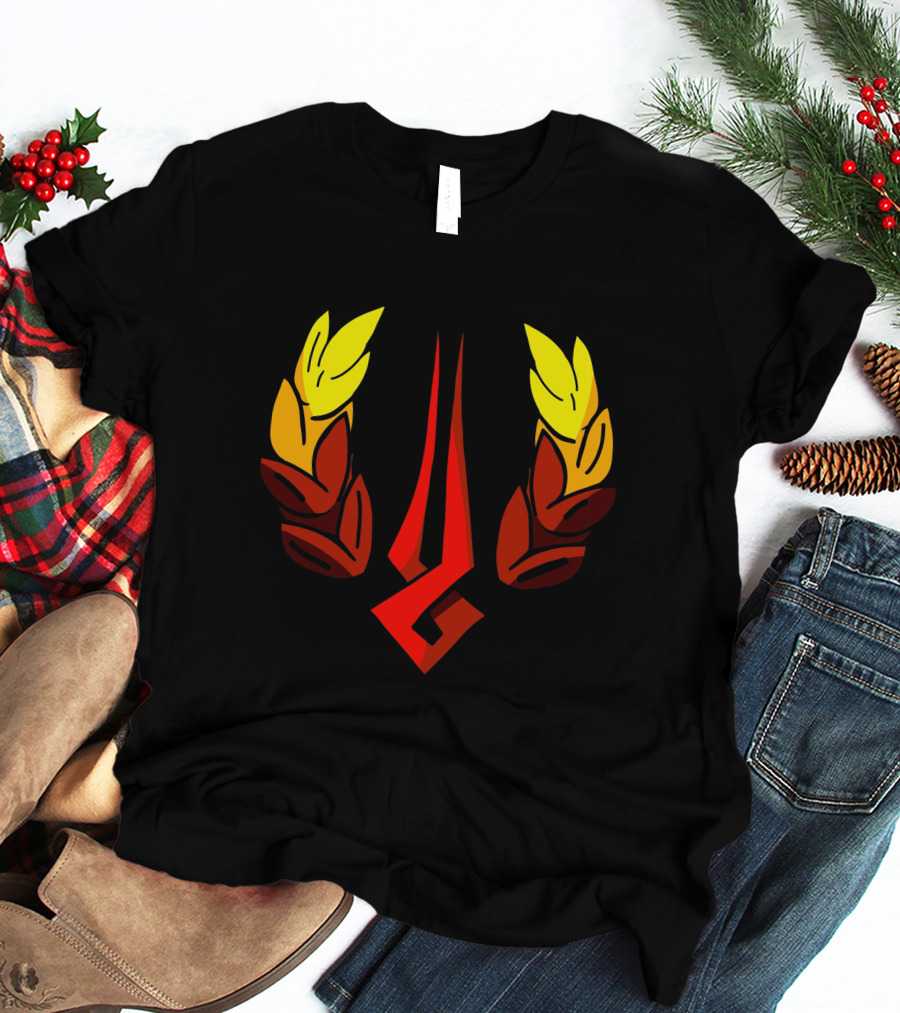 Hades Zagreus Icon With Red Laurel Symbols T-Shirt
