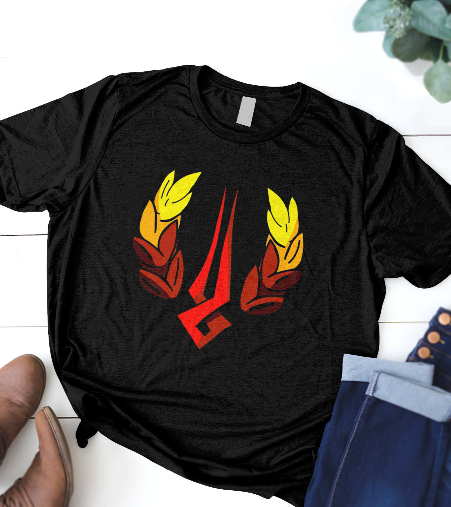 Hades Zagreus Icon With Red Laurel Symbols T-Shirt