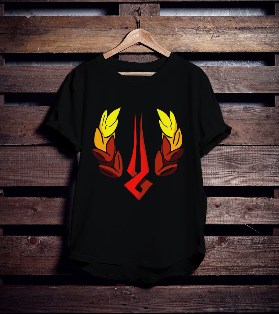 Hades Zagreus Icon With Red Laurel Symbols T-Shirt