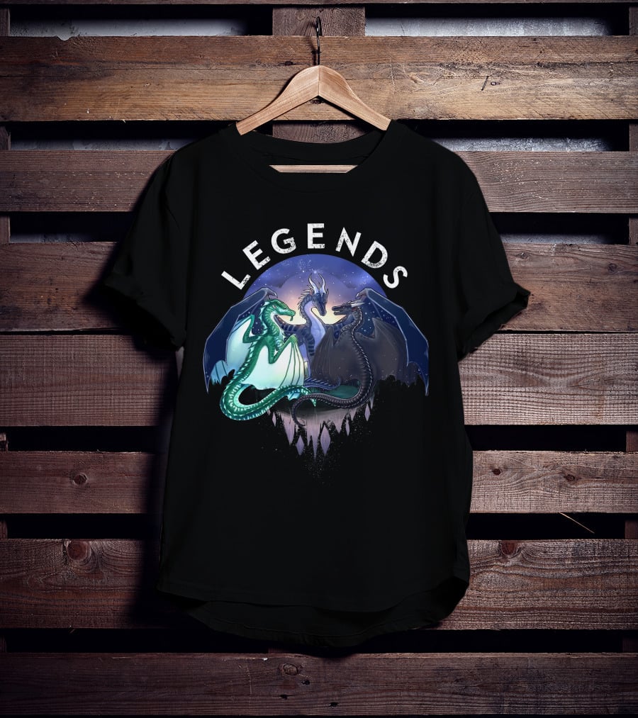 Wings Of Fire Legends Dragons Under Starry Sky T-Shirt