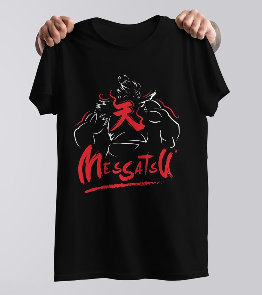 Akuma Messatsu Red Kanji Martial Art Power T-Shirt