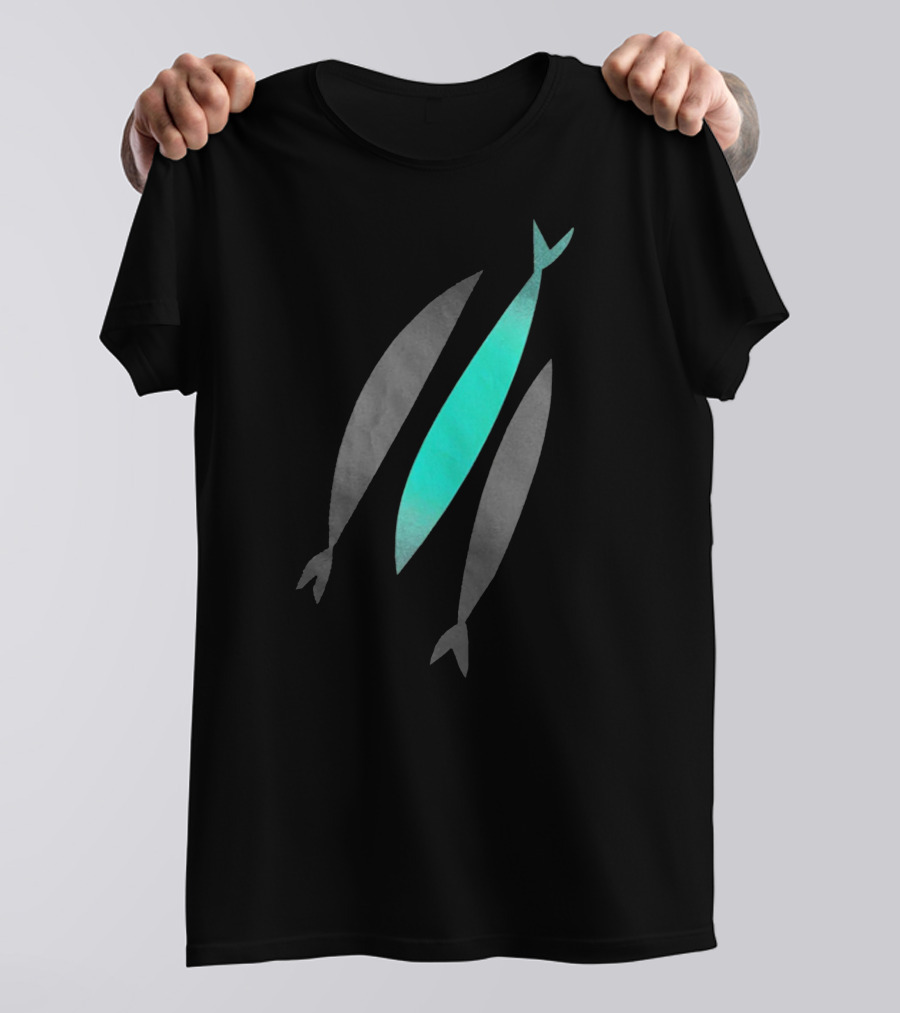 Three Fish Minimalist Abstract Trio T-Shirt