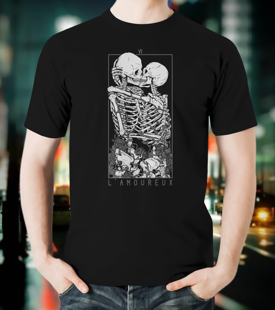 VI L'Amoureux Les Amoureux Classique Skeleton Embrace T-Shirt