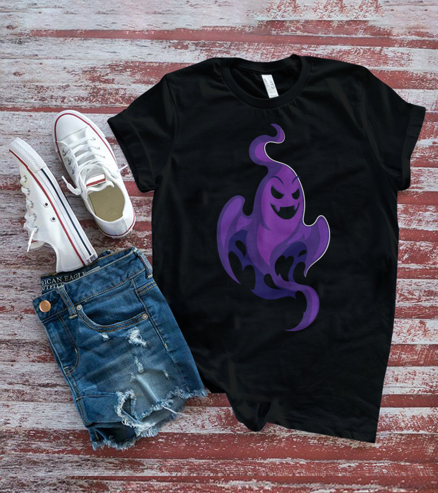 Funny Purple Ghost For Halloween T-Shirt