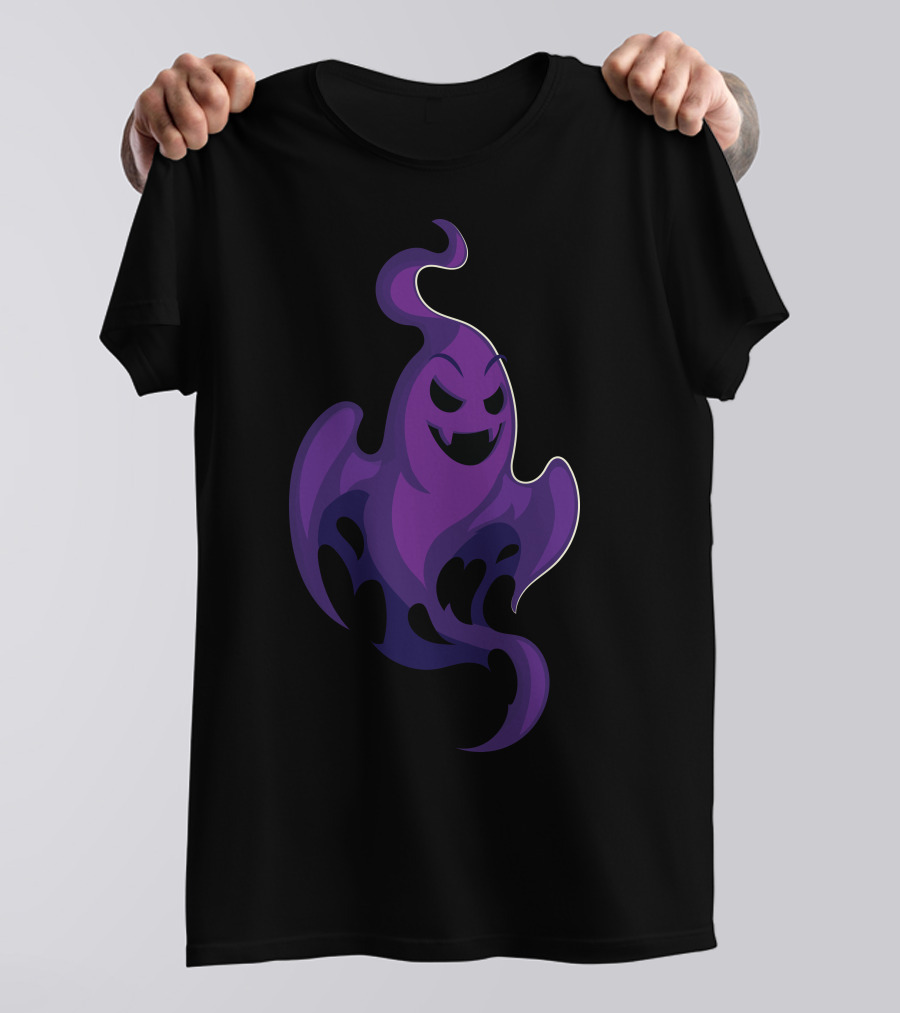 Funny Purple Ghost For Halloween T-Shirt
