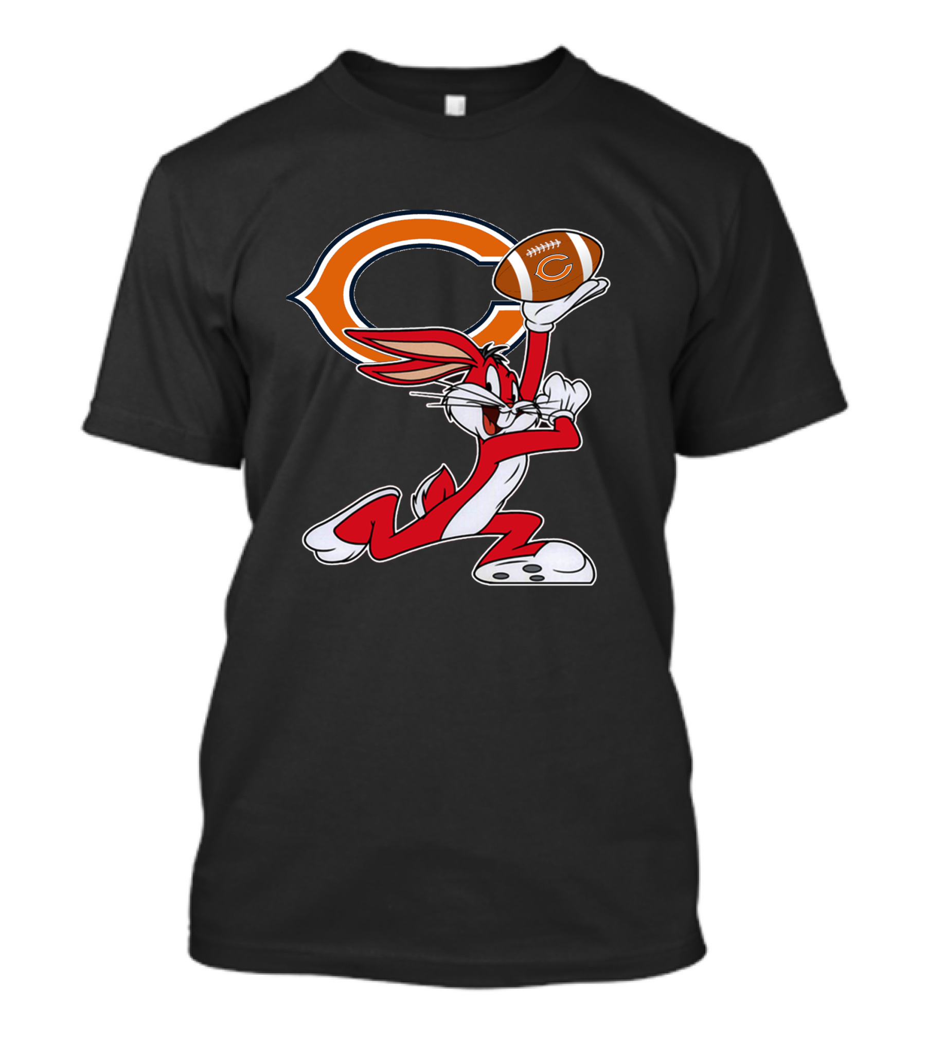 Chicago Bears Looney Tunes Bugs Bunny Football T-Shirt