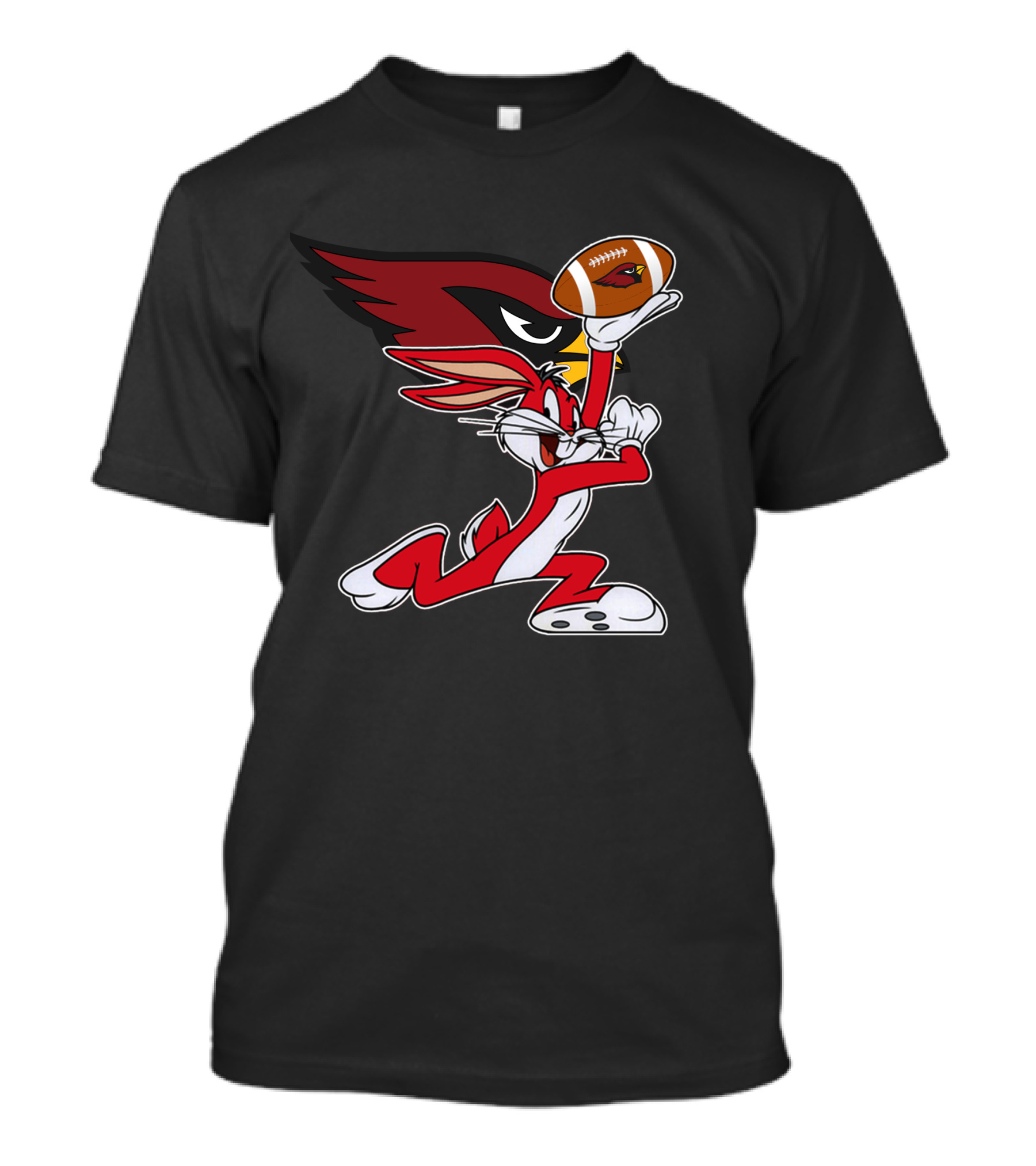 Arizona Cardinals Bugs Bunny Holding Football T-Shirt