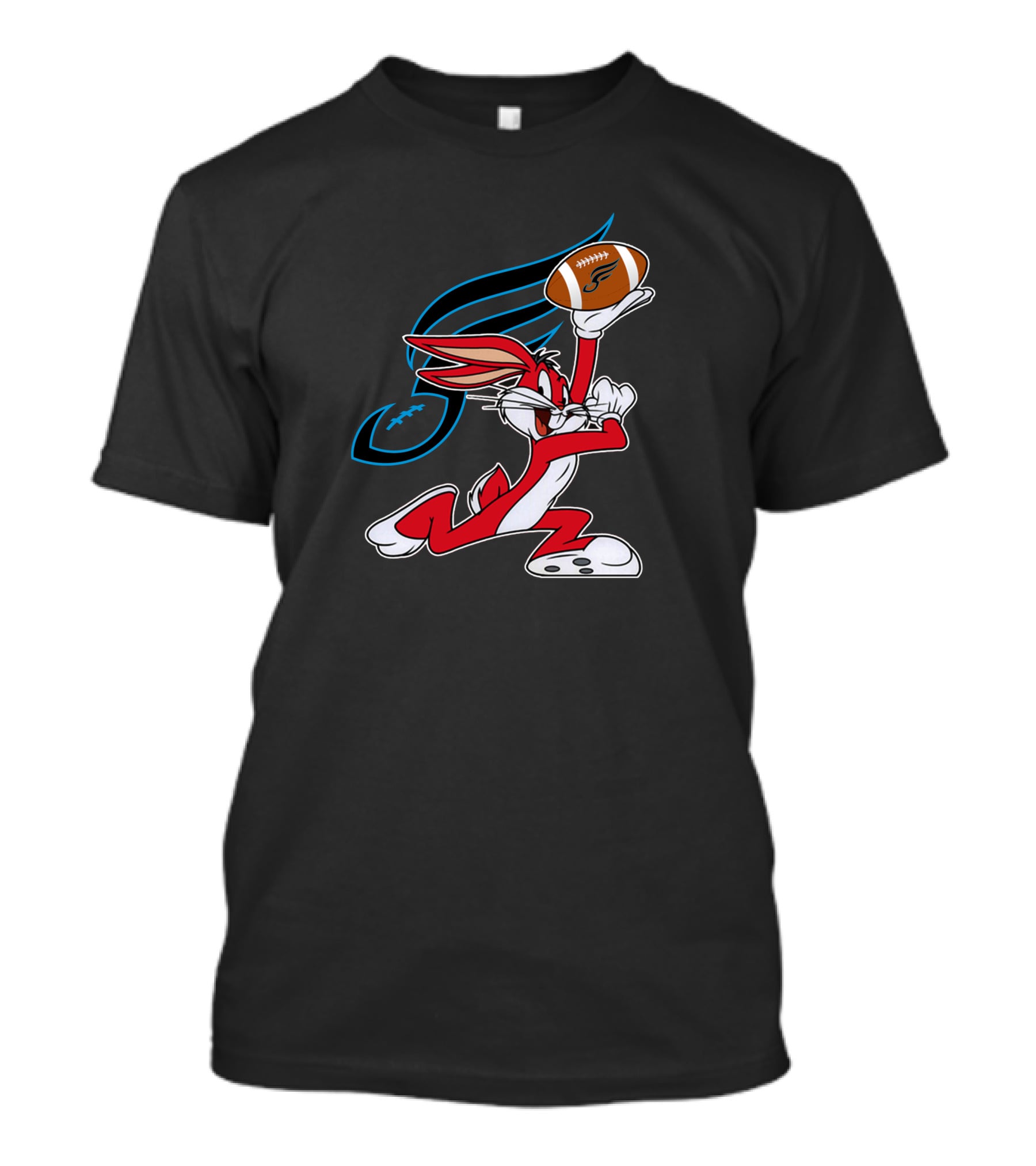 Philadelphia Soul Bunny Holding Football Icon With Looney Character T-Shirt