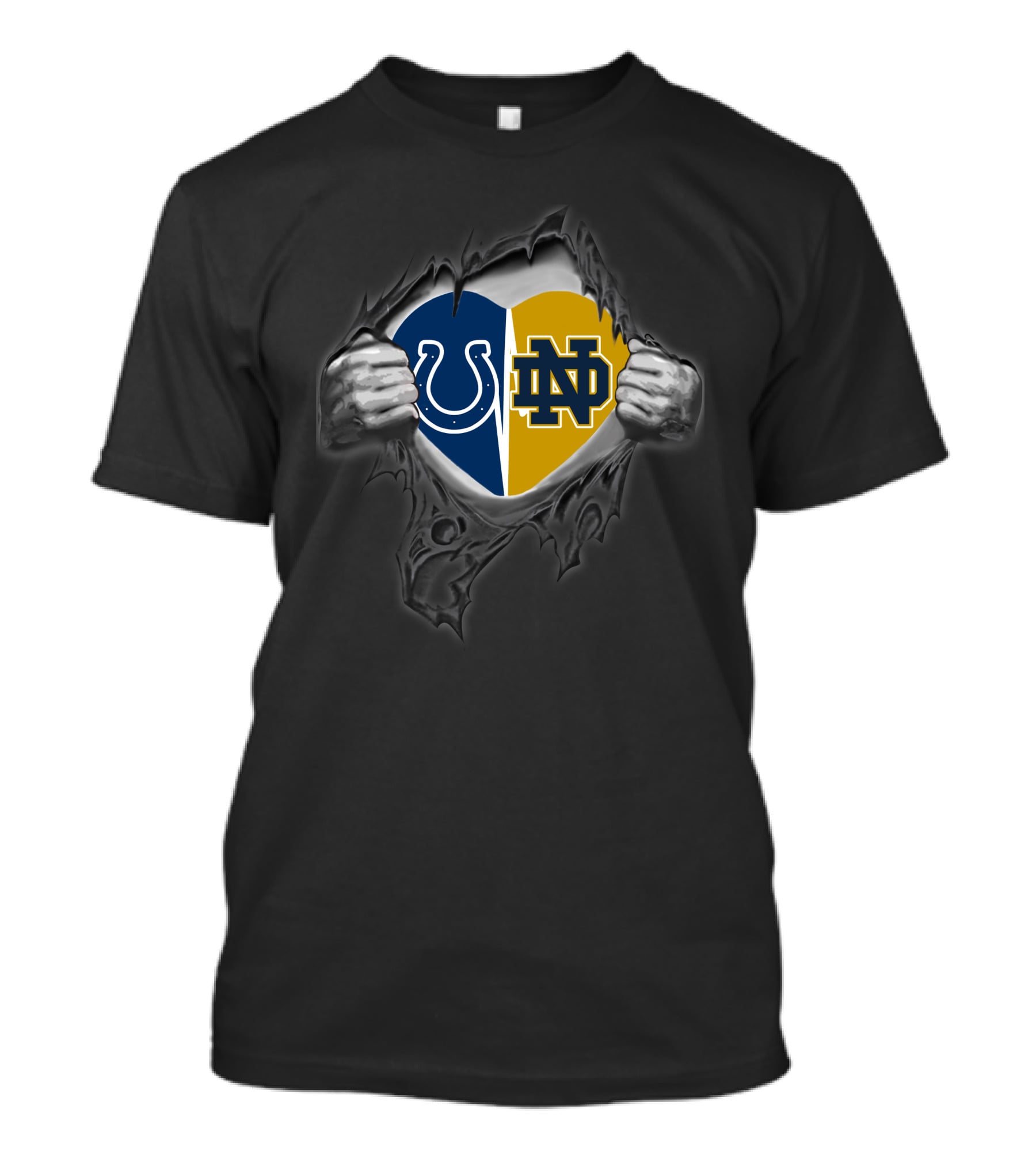 Colts Notre Dame Fighting Irish Heart T-Shirt