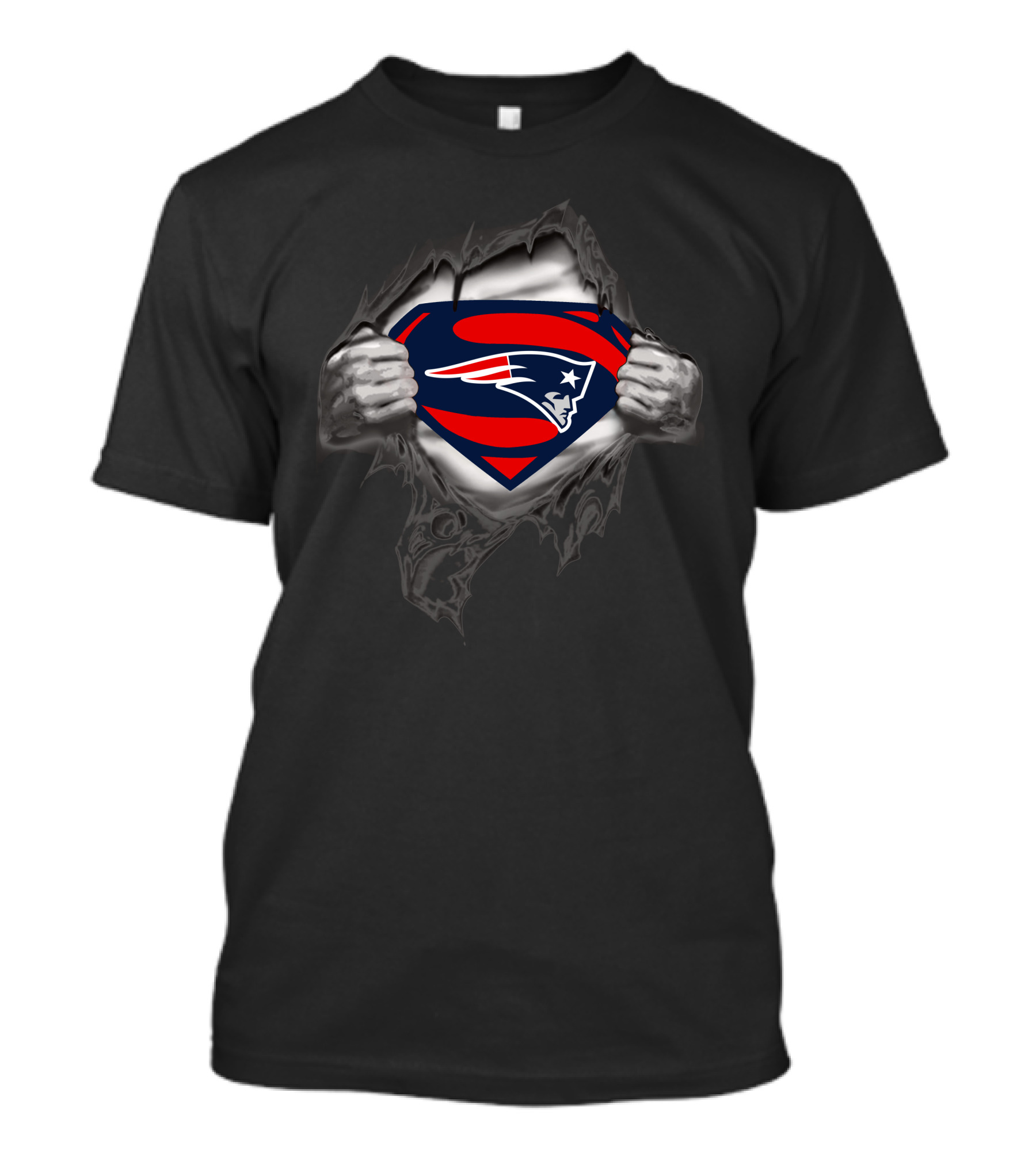 Patriots Superman Logo Fusion Official NFL Superhero Crossover T-Shirt