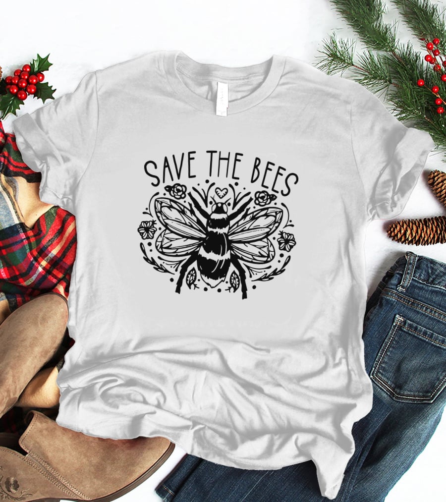SAVE THE BEES Floral Bee T-Shirt