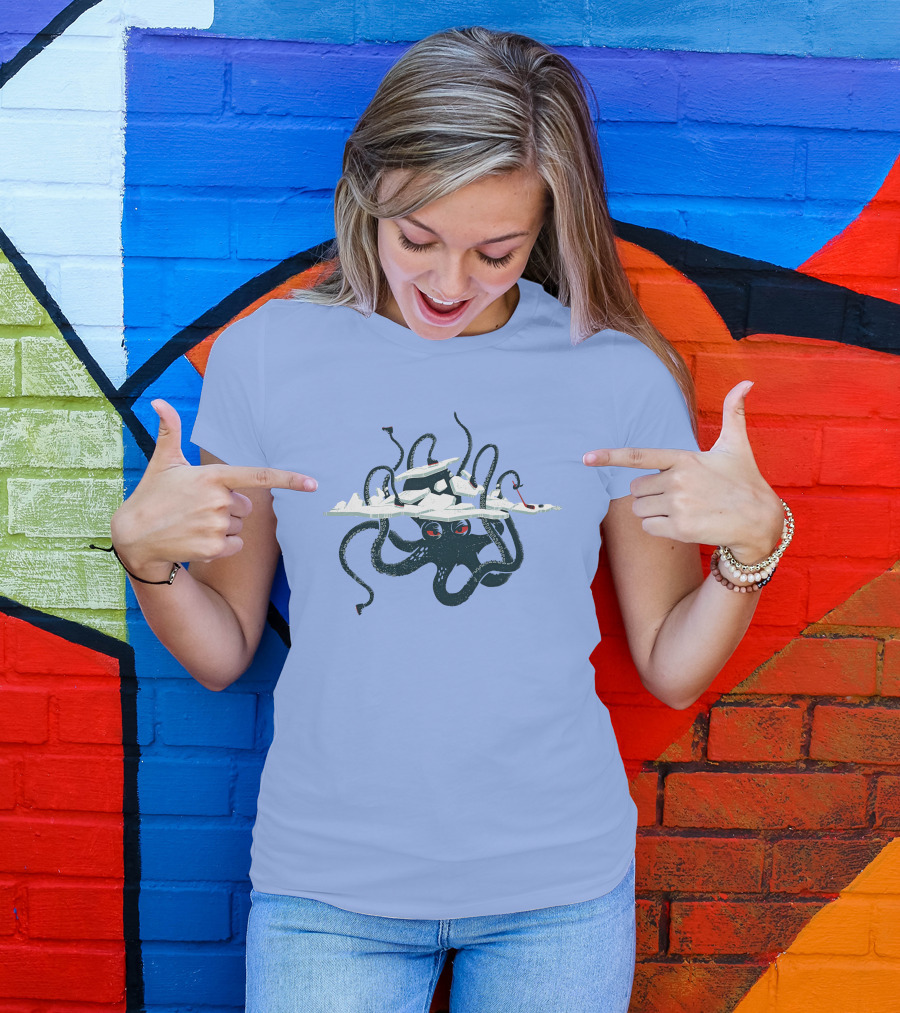Alair Seattle Kraken Octopus Hockey Arena Scene T-Shirt