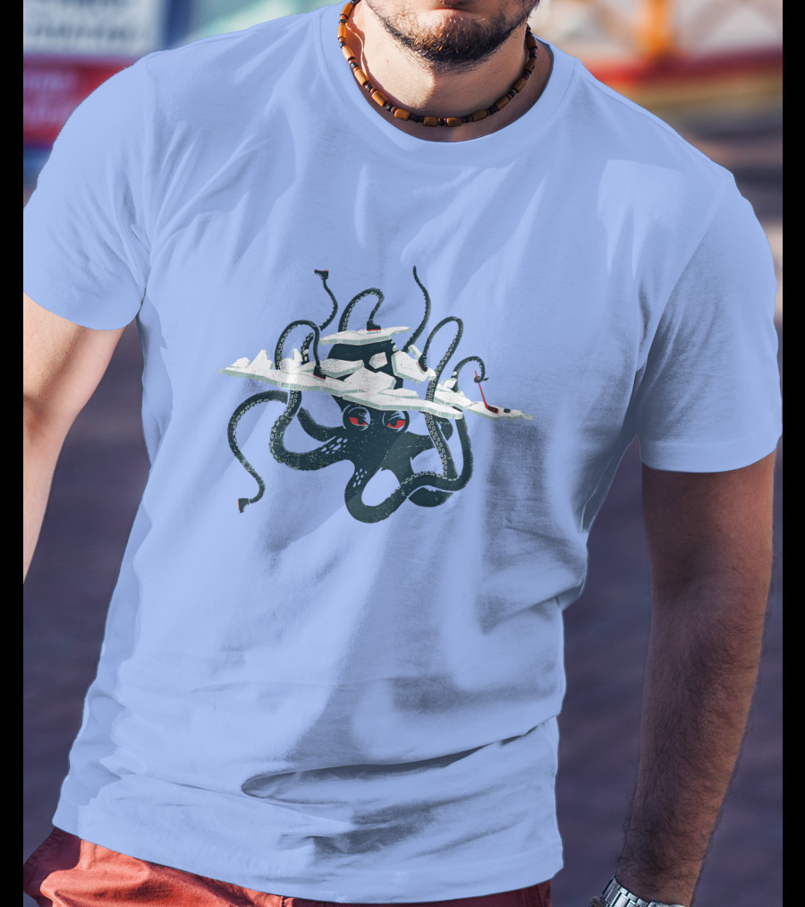 Alair Seattle Kraken Octopus Hockey Arena Scene T-Shirt