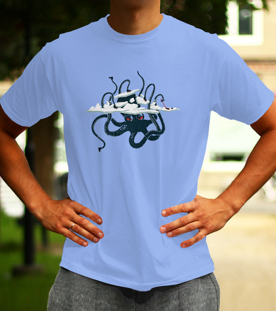 Alair Seattle Kraken Octopus Hockey Arena Scene T-Shirt