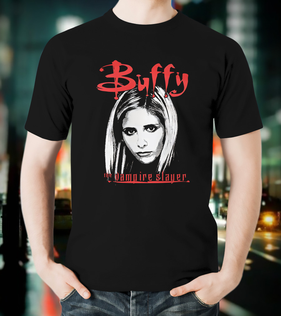 Buffy The Vampire Slayer Buffy Vampire Slayer Face Iconic Show T-Shirt