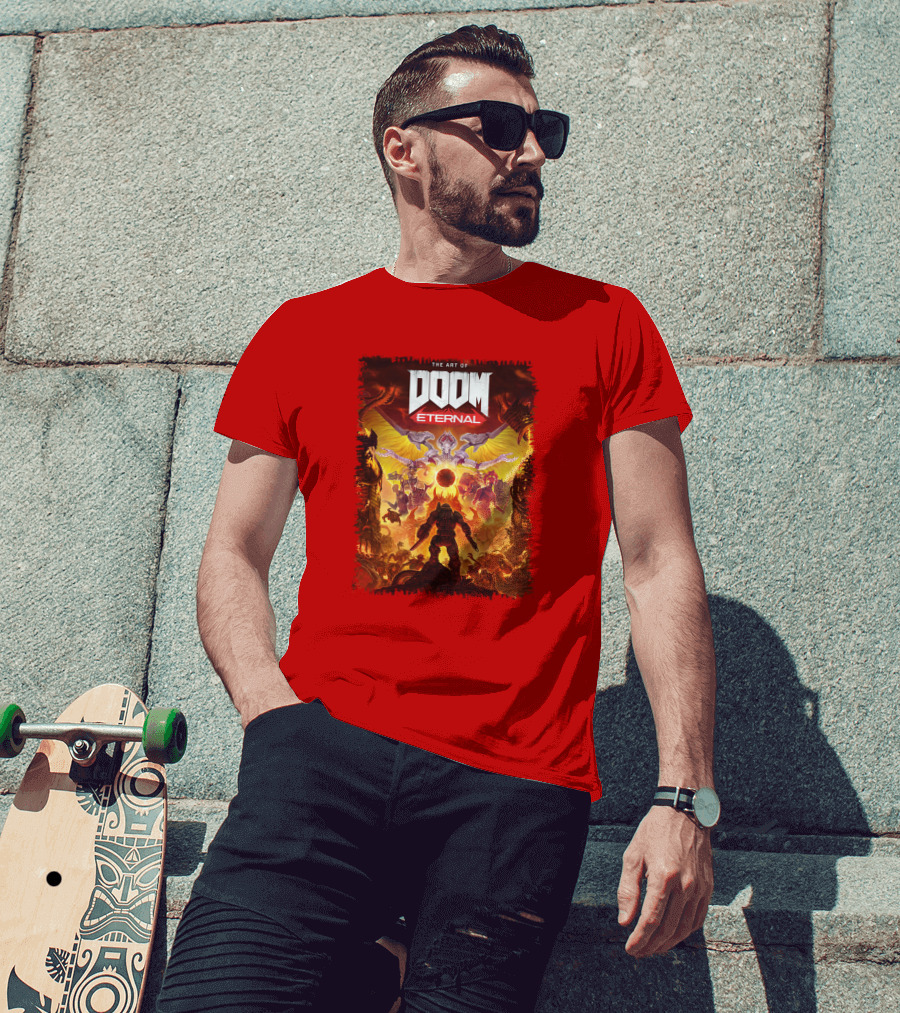 DOOM Eternal The Art Of Fiery Battle Imagery Iconic Elements T-Shirt