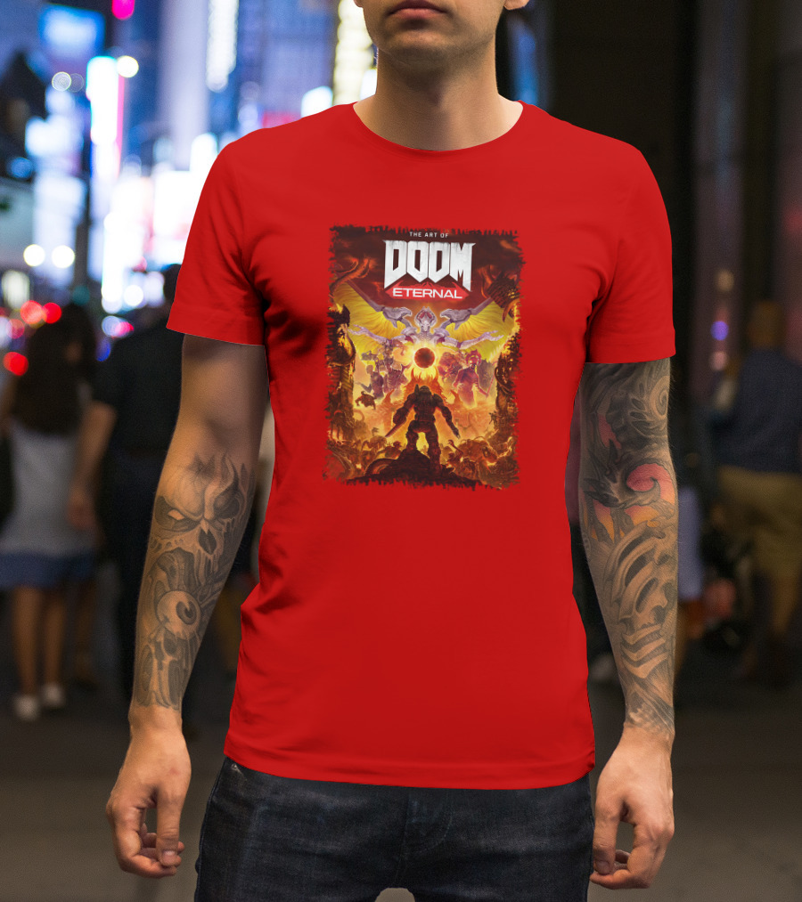 DOOM Eternal The Art Of Fiery Battle Imagery Iconic Elements T-Shirt