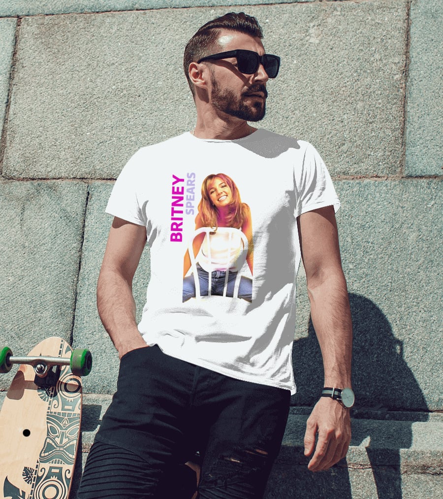 Britney Spears Iconic Sitting Pose With Chair T-Shirt