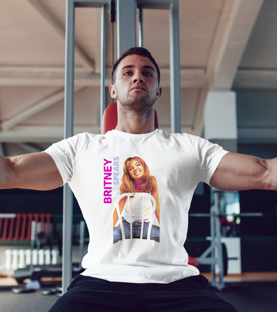 Britney Spears Iconic Sitting Pose With Chair T-Shirt